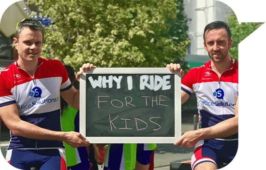 Office Solutions IT support engineers in Ride for Youth charity bike ride