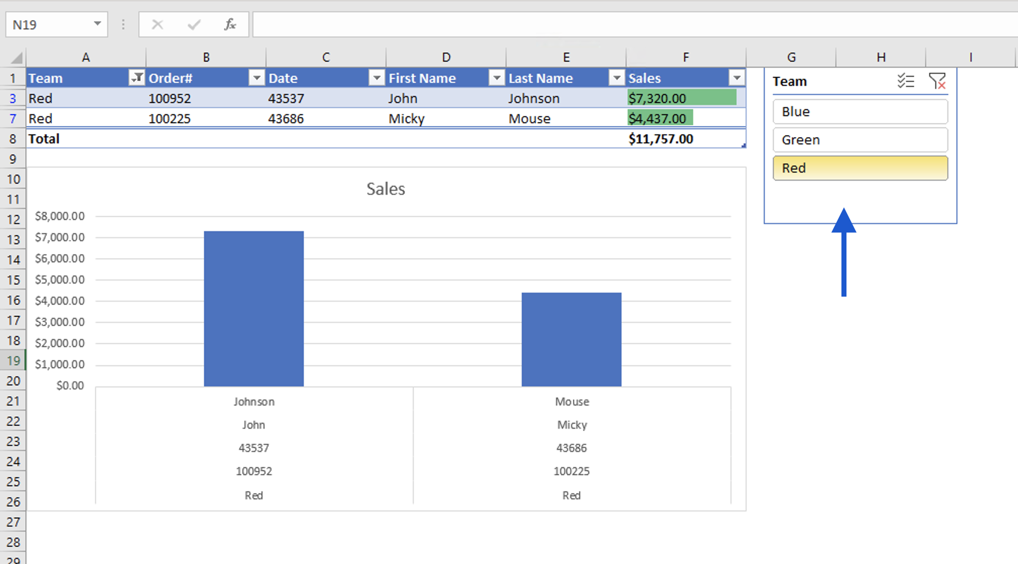 Excel Tips - Slicer