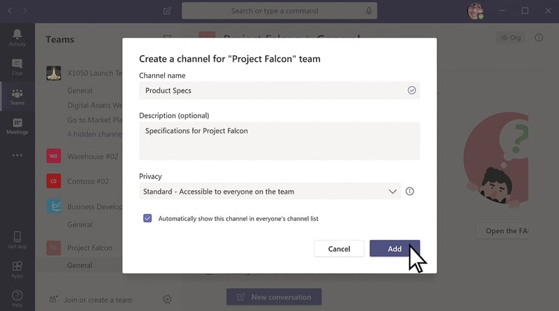 Microsoft Teams 101 - Creating a Channel 2