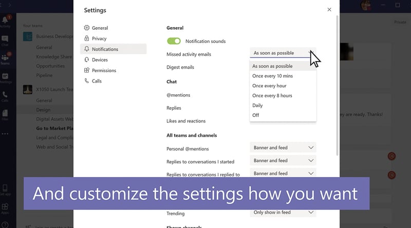 Microsoft Teams 101 - Manage Notifications 3