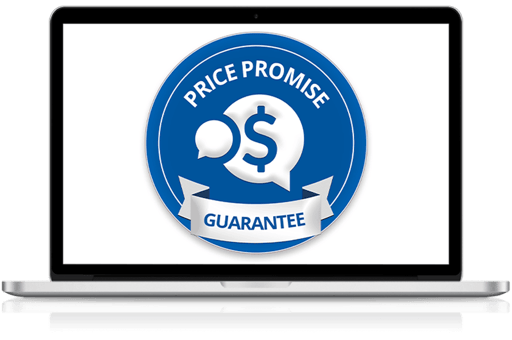 OSIT Pricing Promise Guarantee badge displayed in laptop