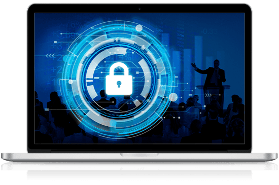 cyber security service on mac laptop