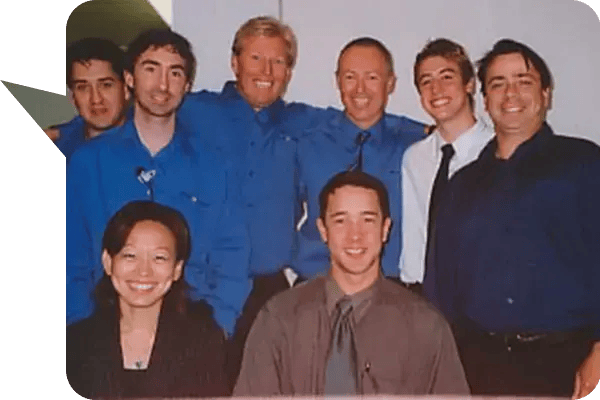 Office Solutions IT Founder James Sutherland and the Perth team from 1998 to 2003