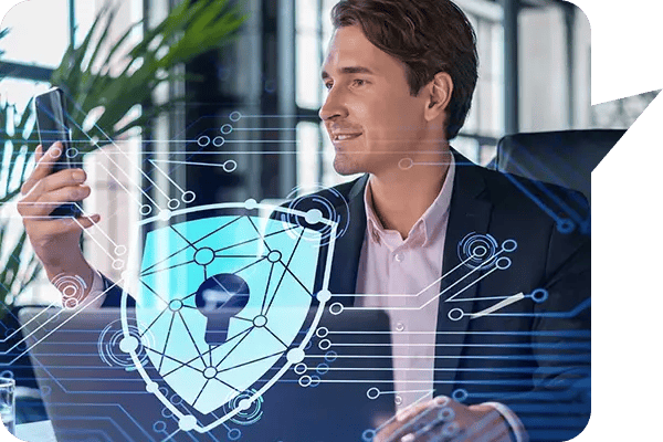 business owner enjoying the protection that comes with a cyber insurance