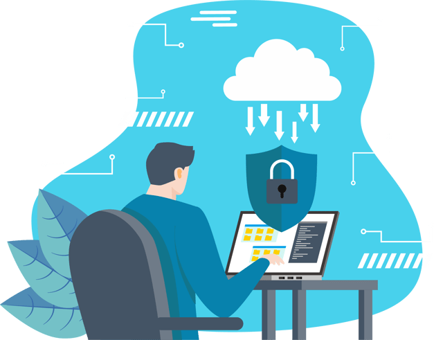 employee enjoying business grade security with Microsoft 365 for business