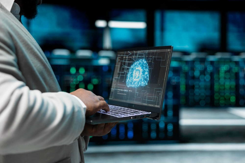 Office Solutions IT engineer implementing data and AI governance on a client's system