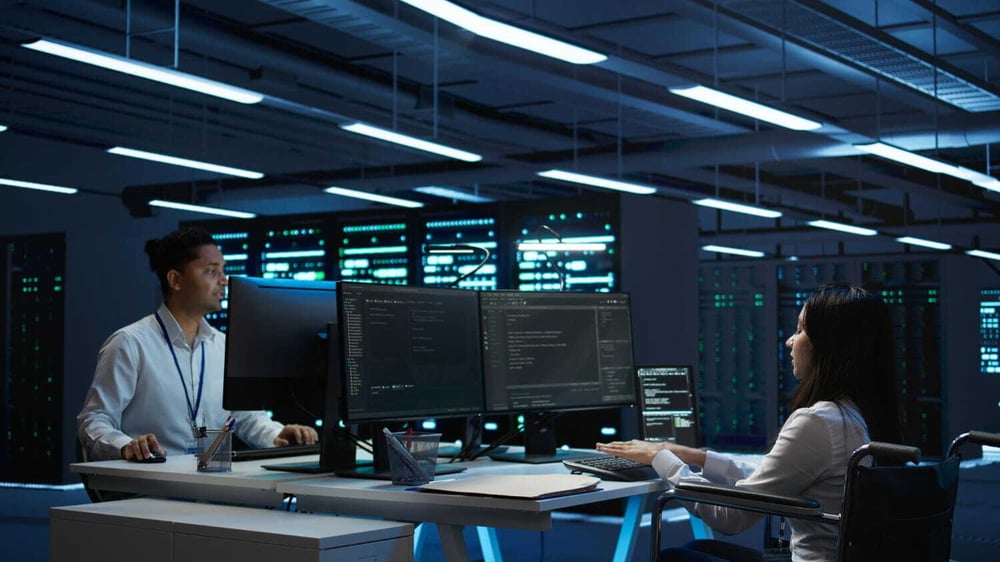 Office Solutions IT engineers upgrading an SME to a modern IT infrastructure solution