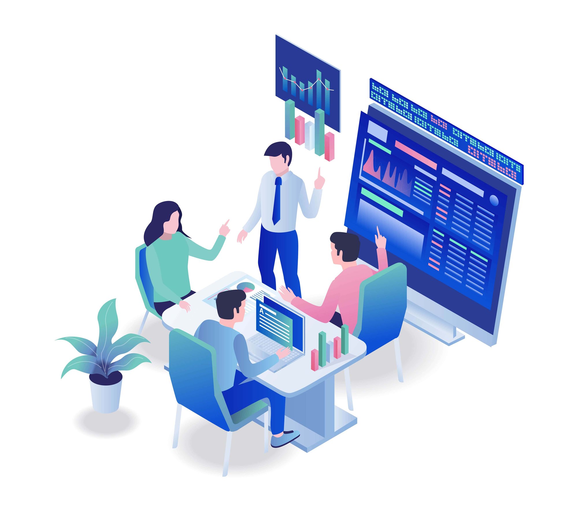 business executives working with an T service provider