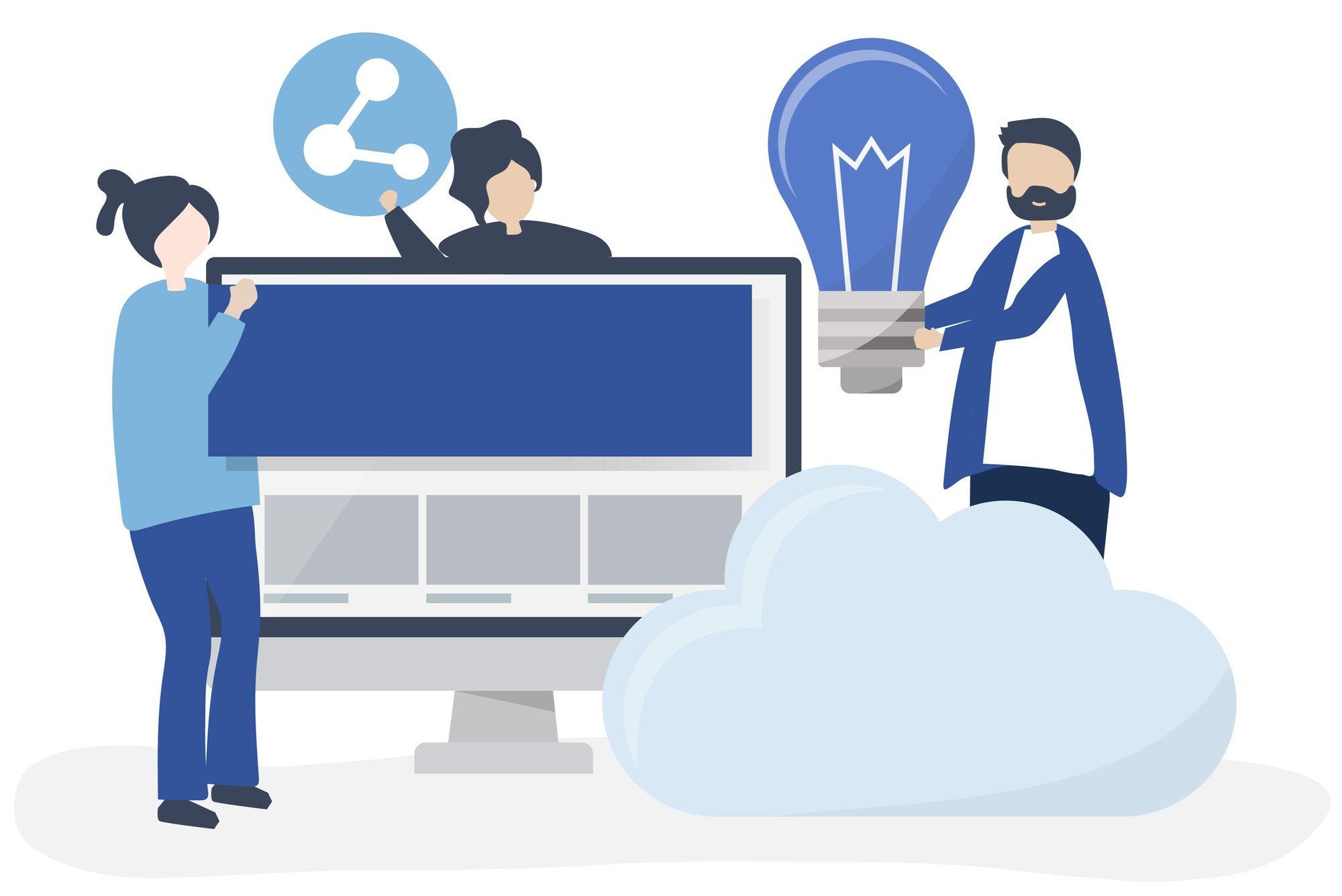 a team collaborating using Microsoft SharePoint Online