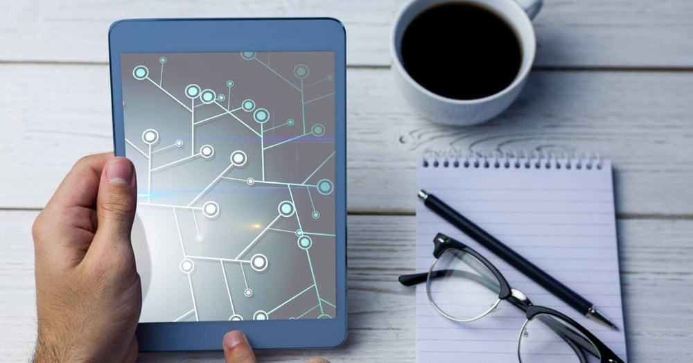 user learning what is cloud storage on a tablet