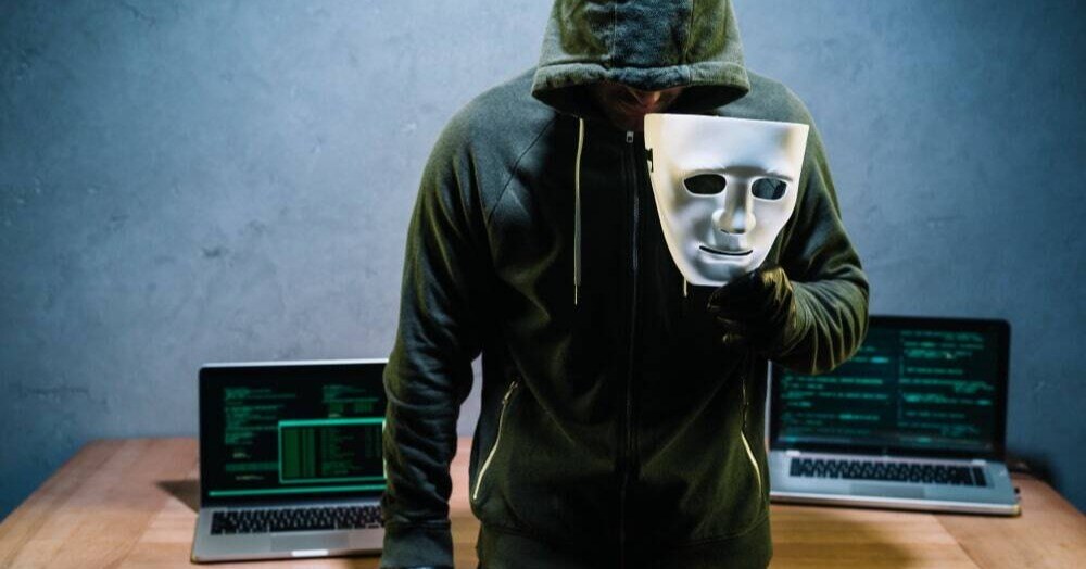 cyber criminal attempting to do identity theft to a business