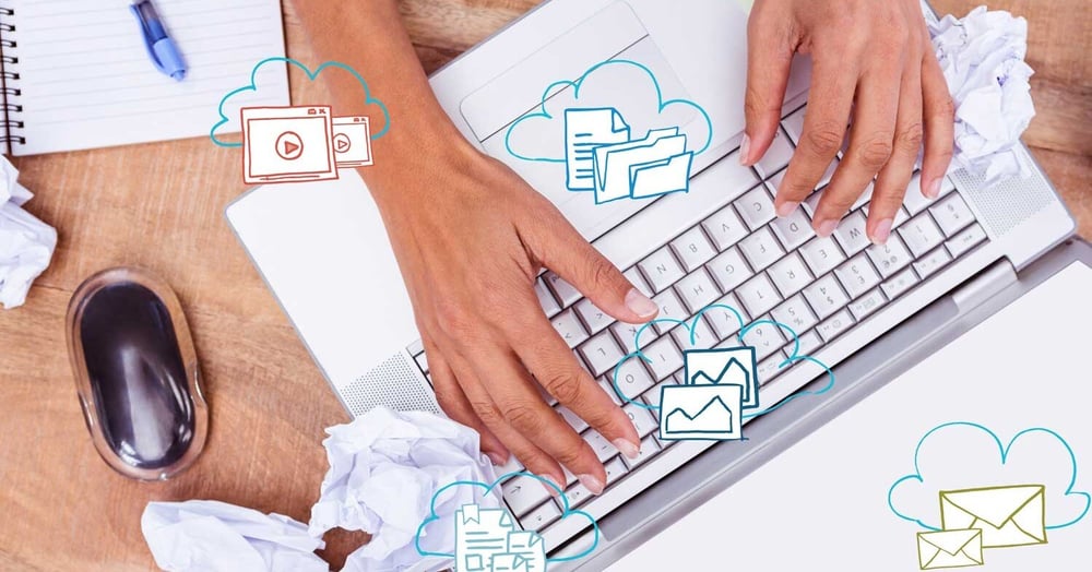 user being productive with their work using microsoft sharepoint online