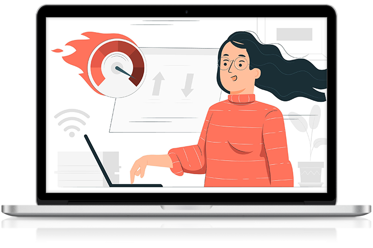 User enjoying fast and reliable internet service by OSIT
