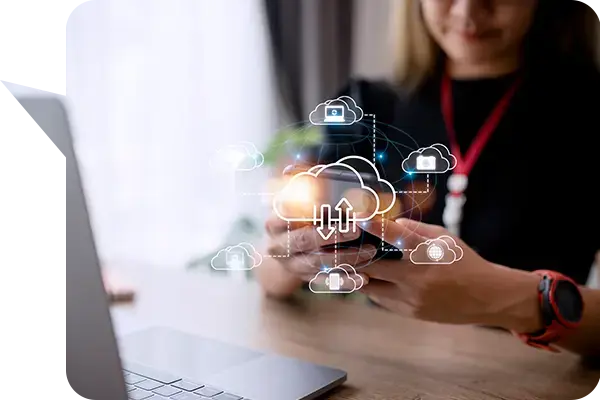 Representation of how Office Solutions IT's cloud services work and coverage