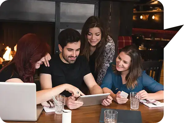 teams enjoying managed internet services