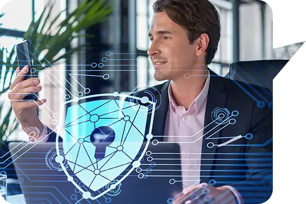 Man enjoying cyber security with RPO and RTO